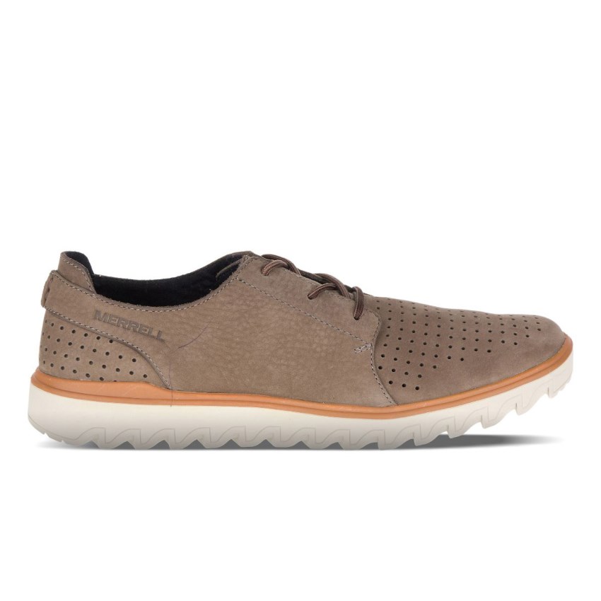 Basket Merrell Downtown Lace Marron Homme | G.M.CZCD